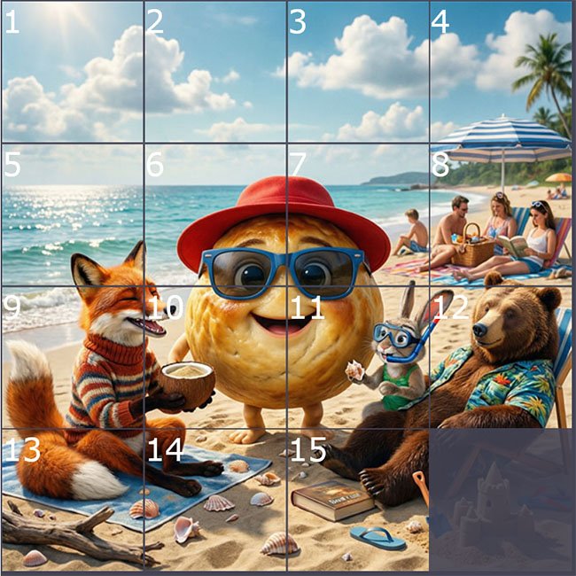 Пазлы-пятнашки «Колобок и друзья»